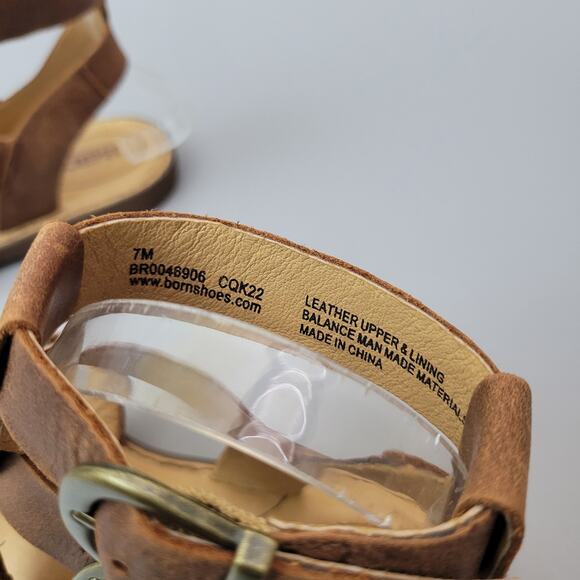 Born Haidee 7M Comfort Leather Gladiator Boho Sandals Brown - Picture 7 of 9